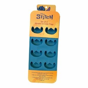 Disney Stitch Blue Silicone Ice Cube Tray Set of 2